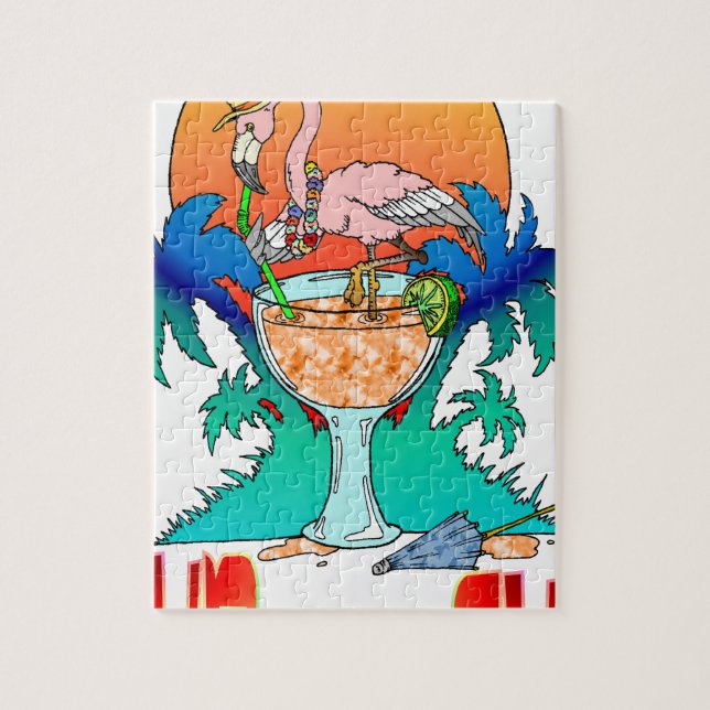 Quebra-cabeça Flamingo no Sol (Vertical)