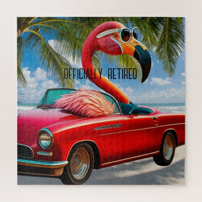 Quebra-cabeça Flamingo Oficialmente Aposentado e Convertível em  (Vertical)
