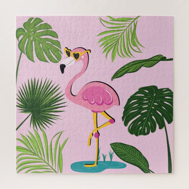 Quebra-cabeça Flamingo Palm Sai Design Tropical (Vertical)