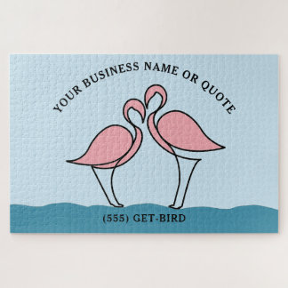 Quebra-cabeça Flamingo Sua Empresa ou Cotação 20" x 30"