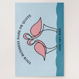 Quebra-cabeça Flamingo Sua Empresa ou Cotação 20" x 30"