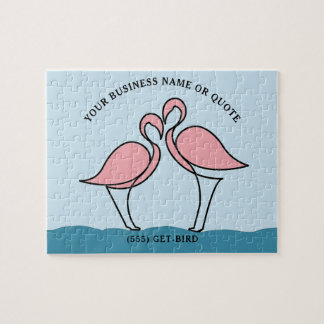 Quebra-cabeça Flamingo Sua Empresa ou Cotação 8" x 10"
