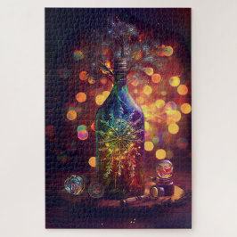 Quebra-cabeça Flaschenfeuerwerk - Romantisches Silvester Quebra-