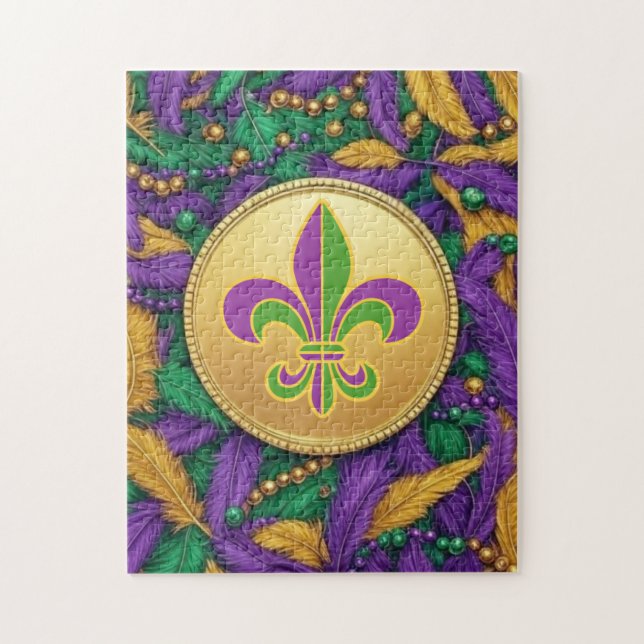 Quebra-cabeça Fleur de lis do Mardi Gras (Vertical)