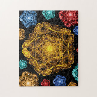 Quebra-cabeça Flocos de neve intrincados na forma dos Pentágonos