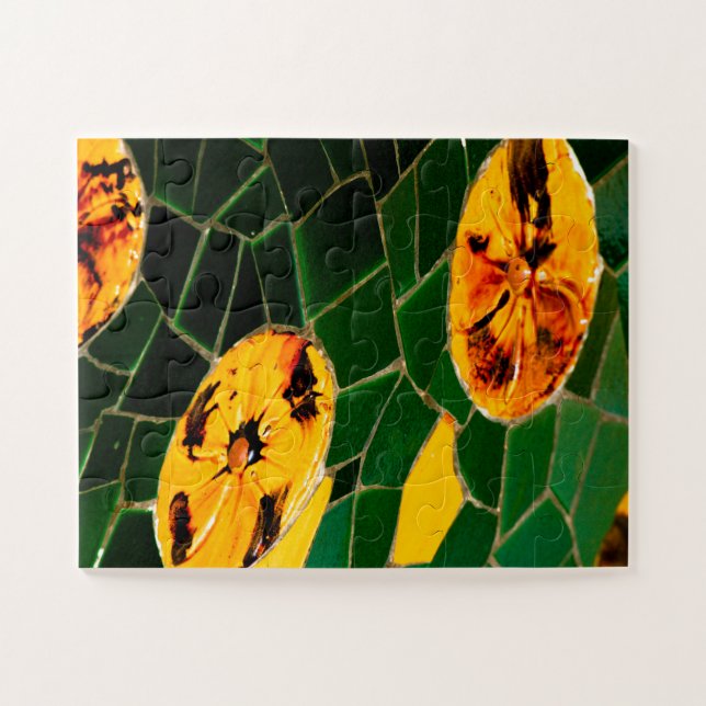 Quebra-cabeça Flor Amarelo e Verde (Horizontal)