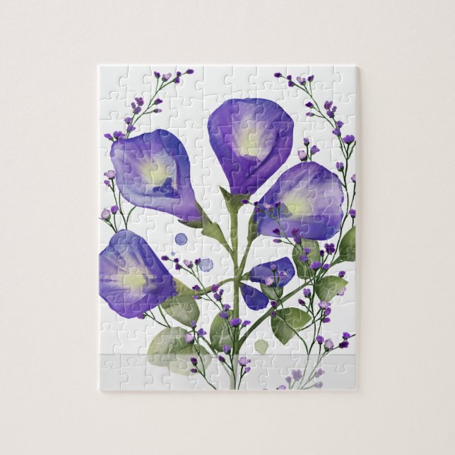 Quebra-cabeça Flor Azul (Vertical)