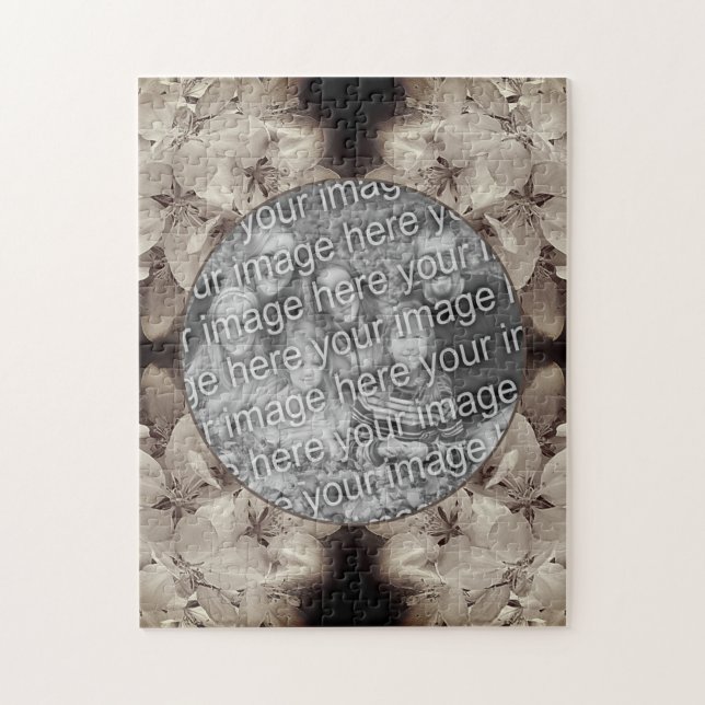 Quebra-cabeça Flor Blossomo Abstrato Adicionar Sua Foto (Vertical)