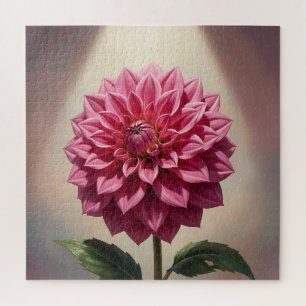 Quebra-cabeça Flor Botânica de Dália Rosa