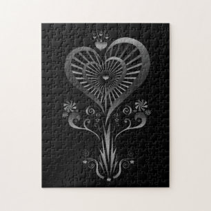 Quebra-cabeça Flor Cardíaca - Prata