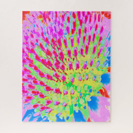 Quebra-cabeça Flor de Abstrato do arco-íris multicolor