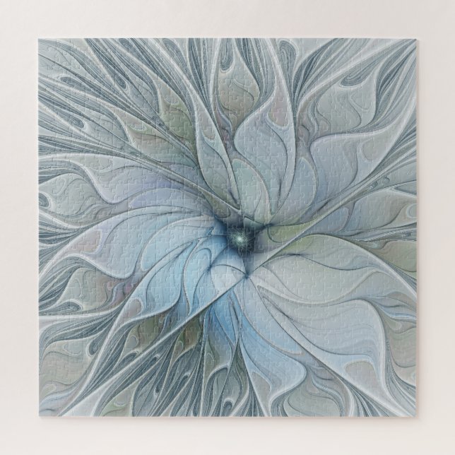 Quebra-cabeça Flor de Arte Fractal, Abstrato, Bela Moderna Elega (Vertical)