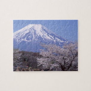 Quebra-cabeça Flor de cerejeira e Monte Fuji