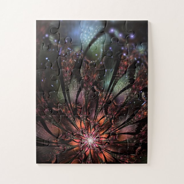 Quebra-cabeça Flor de fantasia fractal macia e tenra (Vertical)