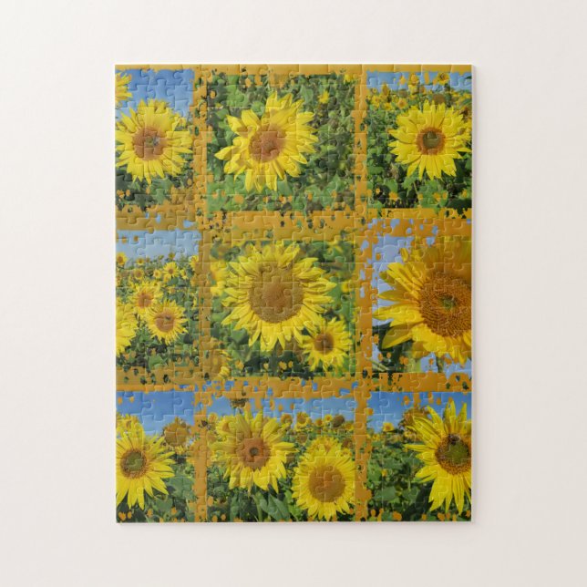 Quebra-cabeça flor de girassol amarelo verão flor (Vertical)