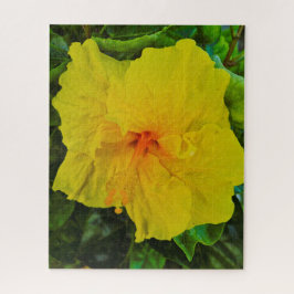 Quebra-cabeça Flor de Hibisco Amarelo Adorável