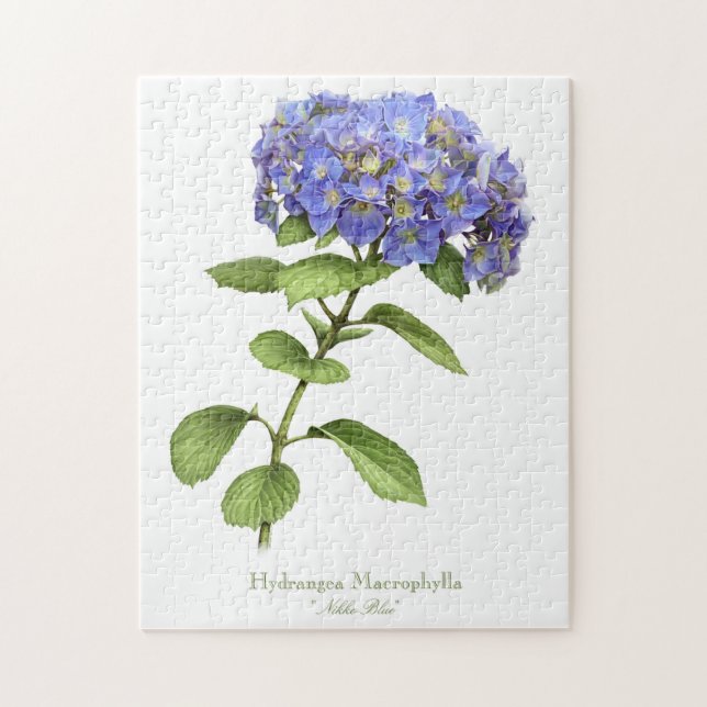 Quebra-cabeça Flor de Hortênsia Azul (Vertical)