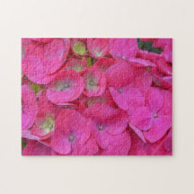 Flor de Hortênsia Rosa Pétala Jardim Puzzle
