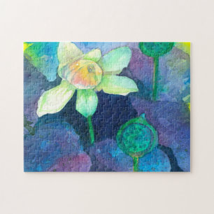 Quebra-cabeça Flor de Lotus da aguarela