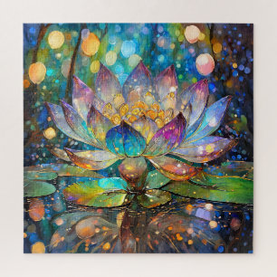 Quebra-cabeça Flor de Lótus Iluminada em Flor