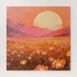 Quebra-cabeça Flor de Pôr do Sol