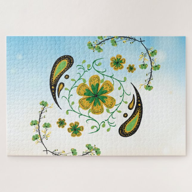 Quebra-cabeça Flor de Taiji – Unidade em Flor (Horizontal)