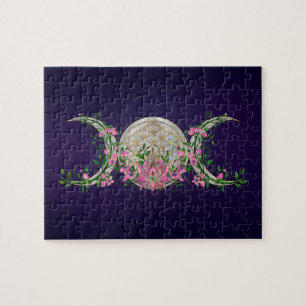 Quebra-cabeça Flor de vida Triple Moon Lotus