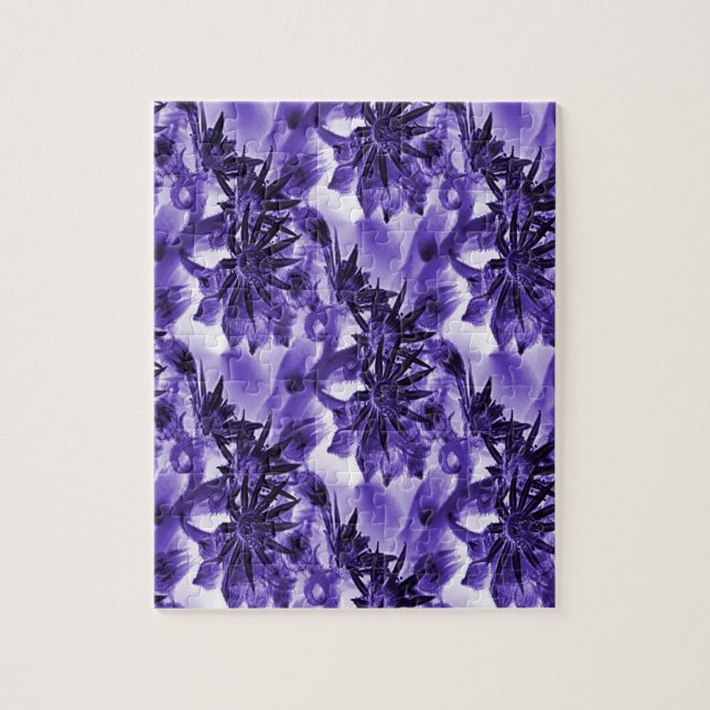 Quebra-cabeça Flor em Roxo... (Vertical)
