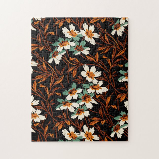 Quebra-cabeça Flor Gótico Padrão Estético Transparente Flor (Vertical)