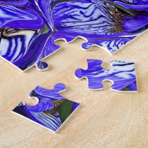 Quebra-cabeça Flor Íris Roxo/Inclinado/Com Teles /