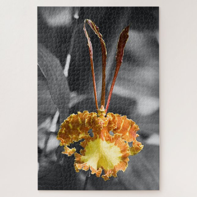 Quebra-cabeça Flor Orquídea Amarela (Vertical)