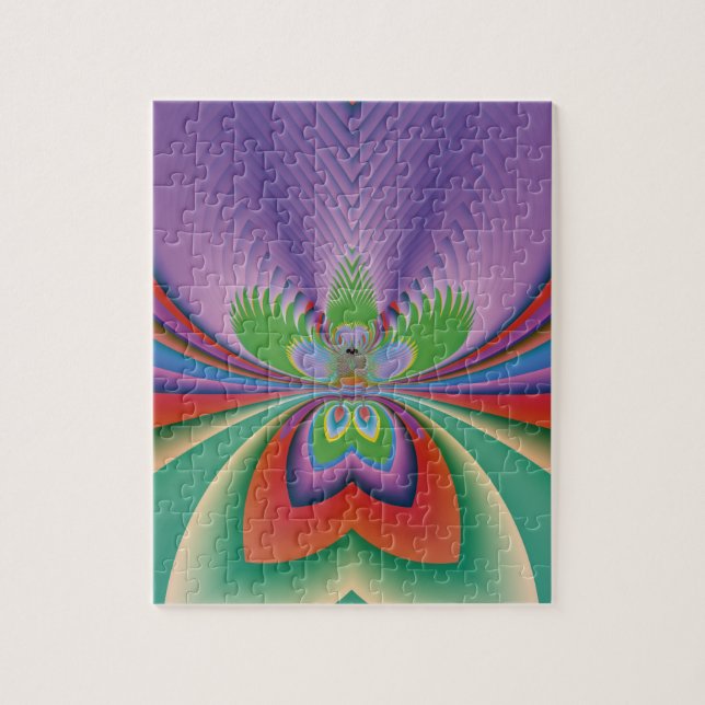 Quebra-cabeça Flor Roxo (Vertical)