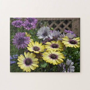 Quebra-cabeça Flor Roxo e Amarelo- Escuridão Africana
