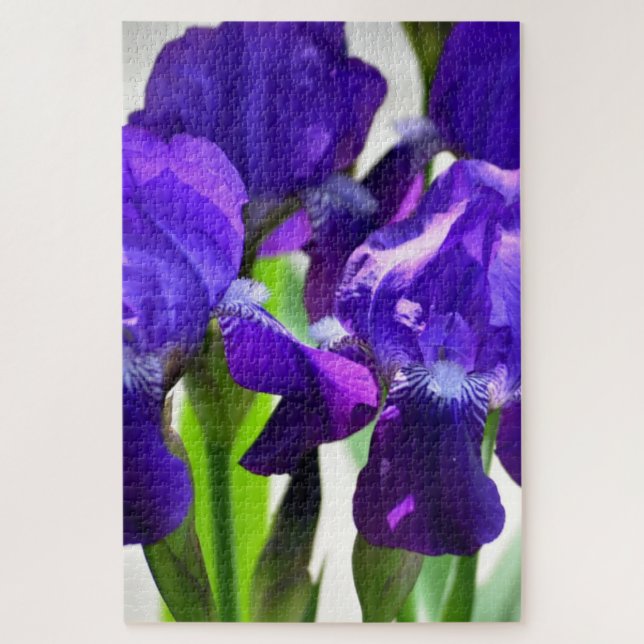Quebra-cabeça Flor Roxo Iris (Vertical)