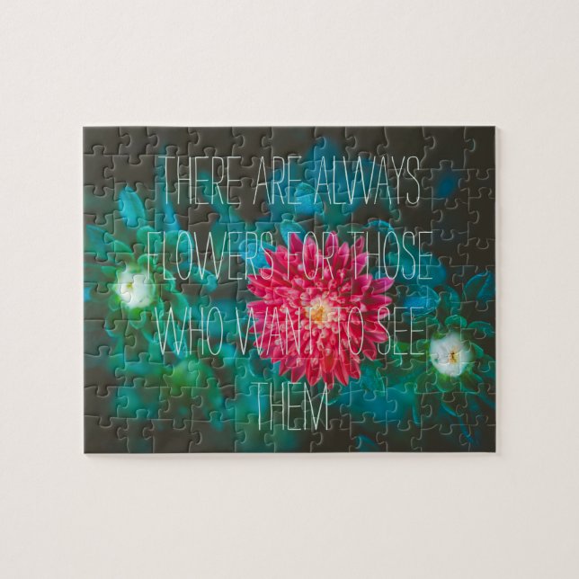 Quebra-cabeça Flor vermelha (Horizontal)