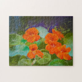 Quebra-cabeça Floração de Nastúrcio - Pastel Botânico
