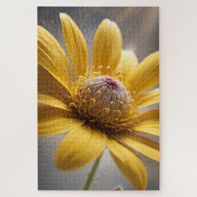 Quebra-cabeça Floração Dourada – Arte de Fotografia Macro de Flo (Vertical)