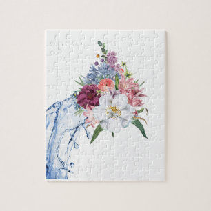 Quebra-cabeça Florais de Flores Brancas