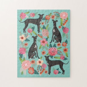 Quebra-cabeça Florais italianos do Greyhound Vintage