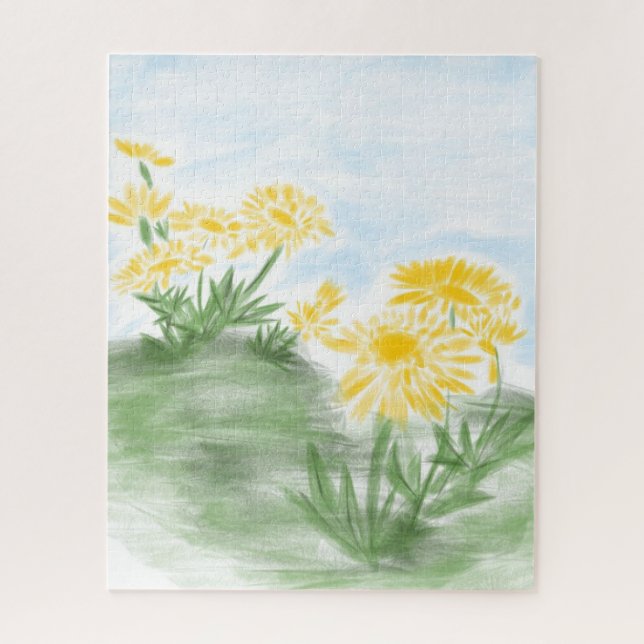 Quebra-cabeça Floral Amarelo (Vertical)