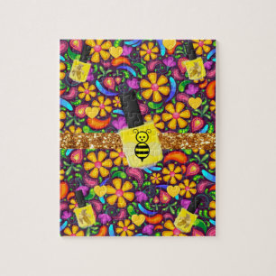 Quebra-cabeça Floral Amarelo Flor Bumblebee
