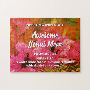 Quebra-cabeça Floral AWESOME BONUS MOM Proverbs 31