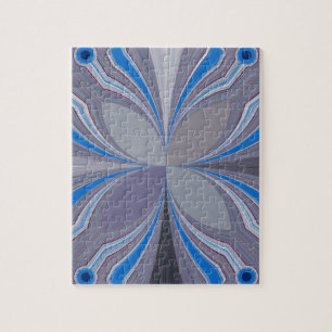 Quebra-cabeça Floral Azul
