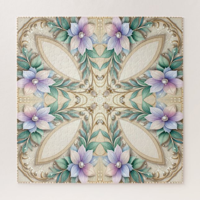 Quebra-cabeça Floral Decorativo (Vertical)
