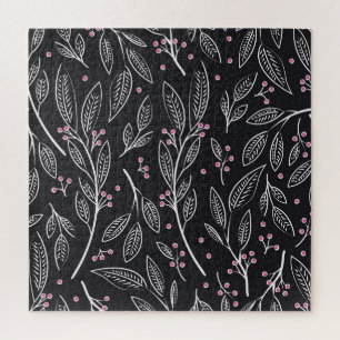 Quebra-cabeça Floral Desenho Da Mão: Design sem costura