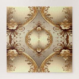 Quebra-cabeça Floral Dourado Ornamentado