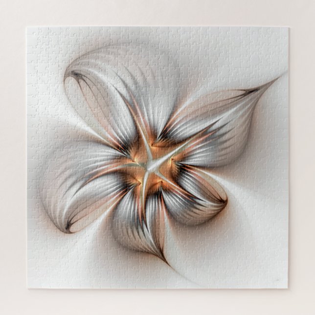 Quebra-cabeça Floral Elegance Modern Abstract Fractal Art (Vertical)