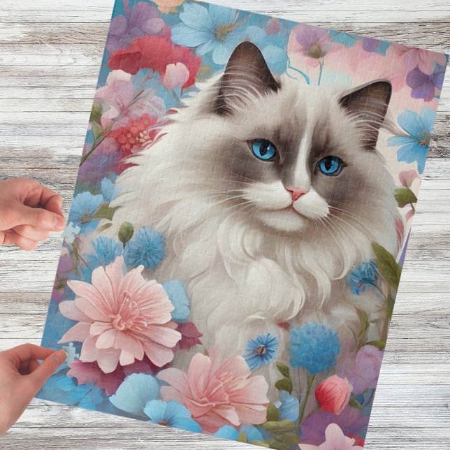 Quebra-cabeça Floral Feline Fantasy (Criador carregado)