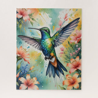 Quebra-cabeça floral hummingbird puzzle