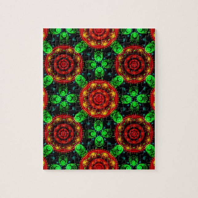 Quebra-cabeça Floral Modern Boho Elegant Abstract Pattern #504 (Vertical)